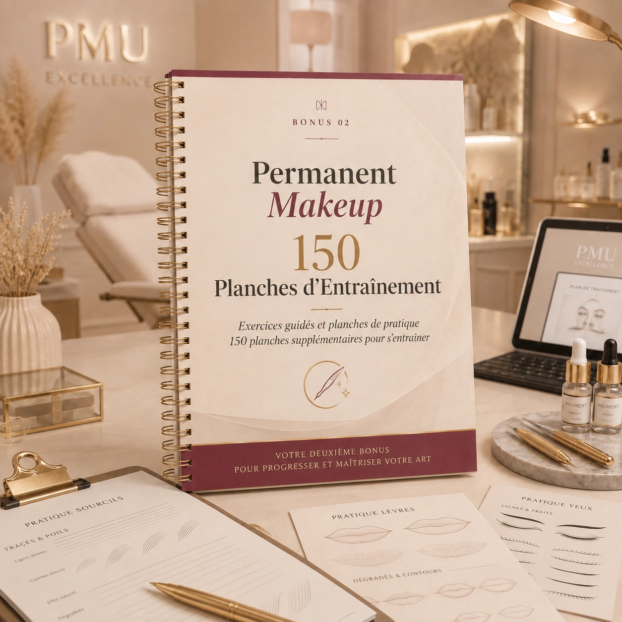 Permanent Makeup - 150 planches d'entraînement