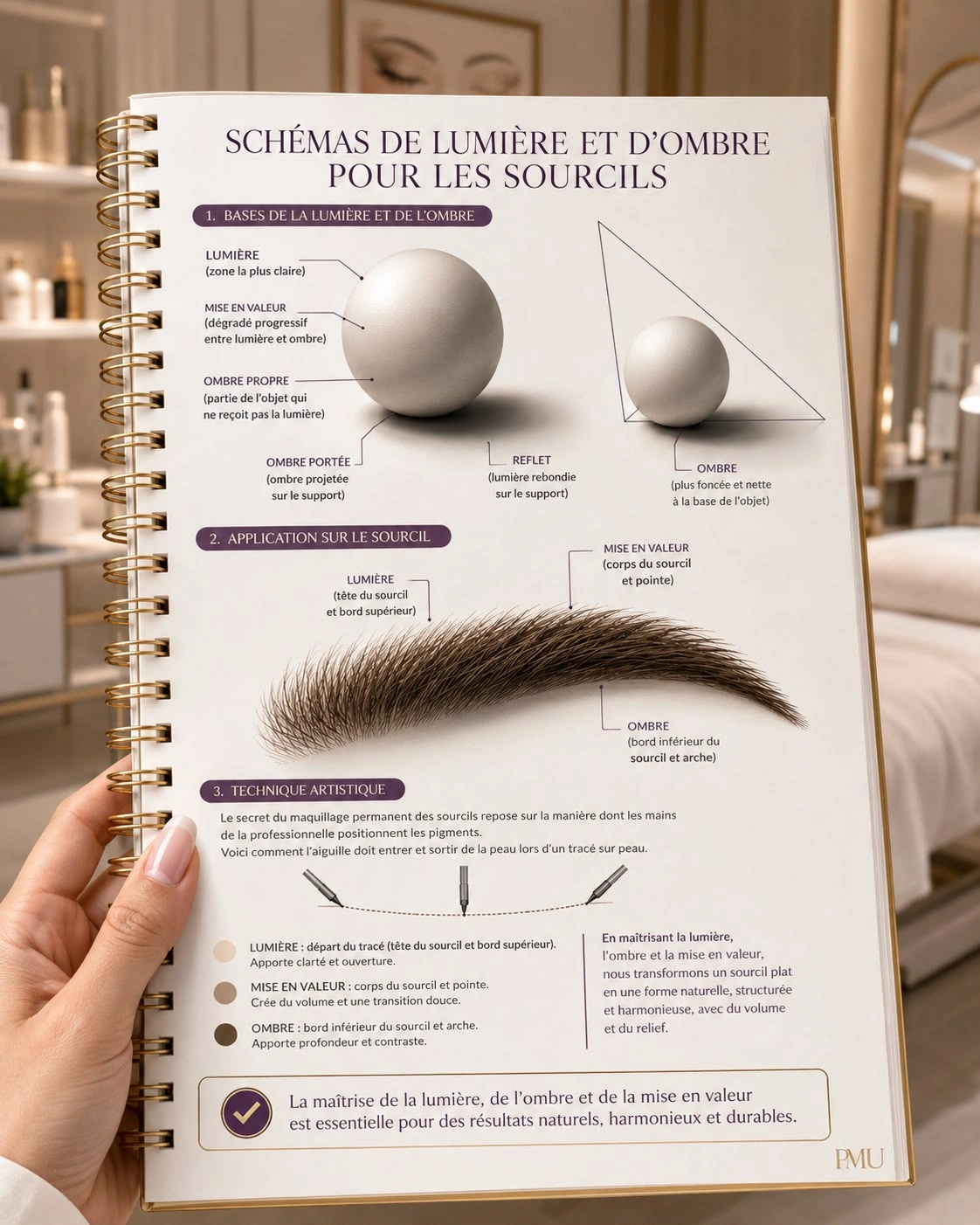 Schémas de Lumière et d'Ombre pour les Sourcils